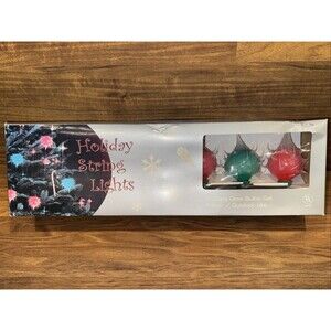 ~Tested~ Holiday String Lights 7 Crazy Glow Bulbs Set Indoor/Outdoor Use